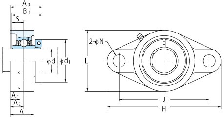 fyh flange unit drawing